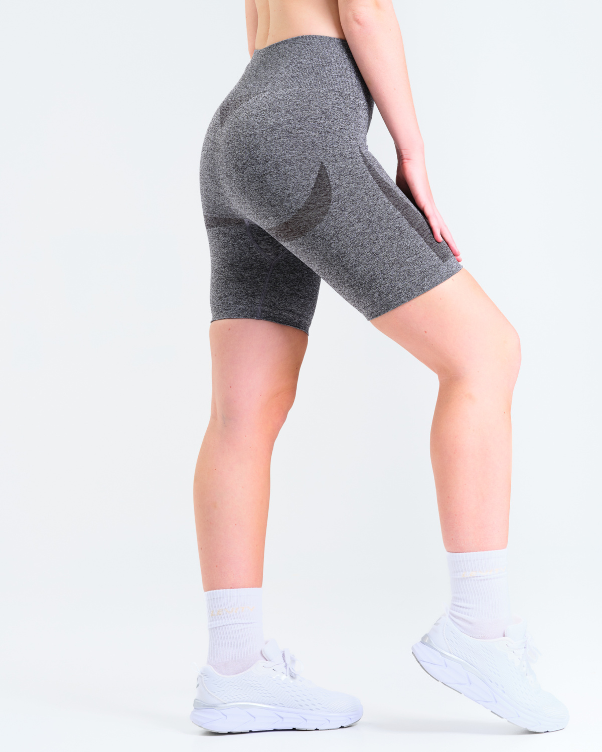 LEVITY Solar Seamless Shorts Dark Grey Marl