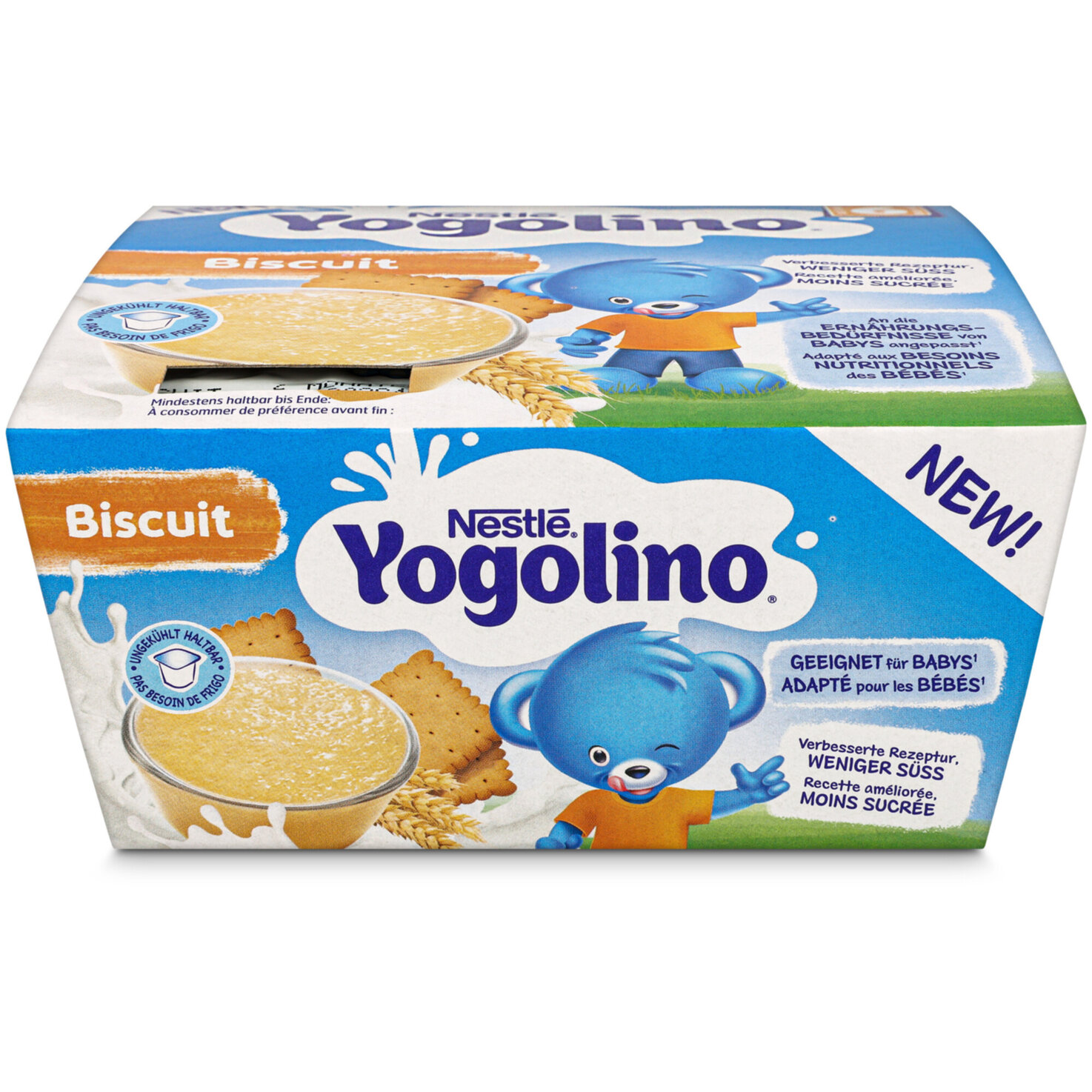 Yogolino Biscuit, Milchdessert für Babys, nach 6 Monaten, 4 x 100 g
