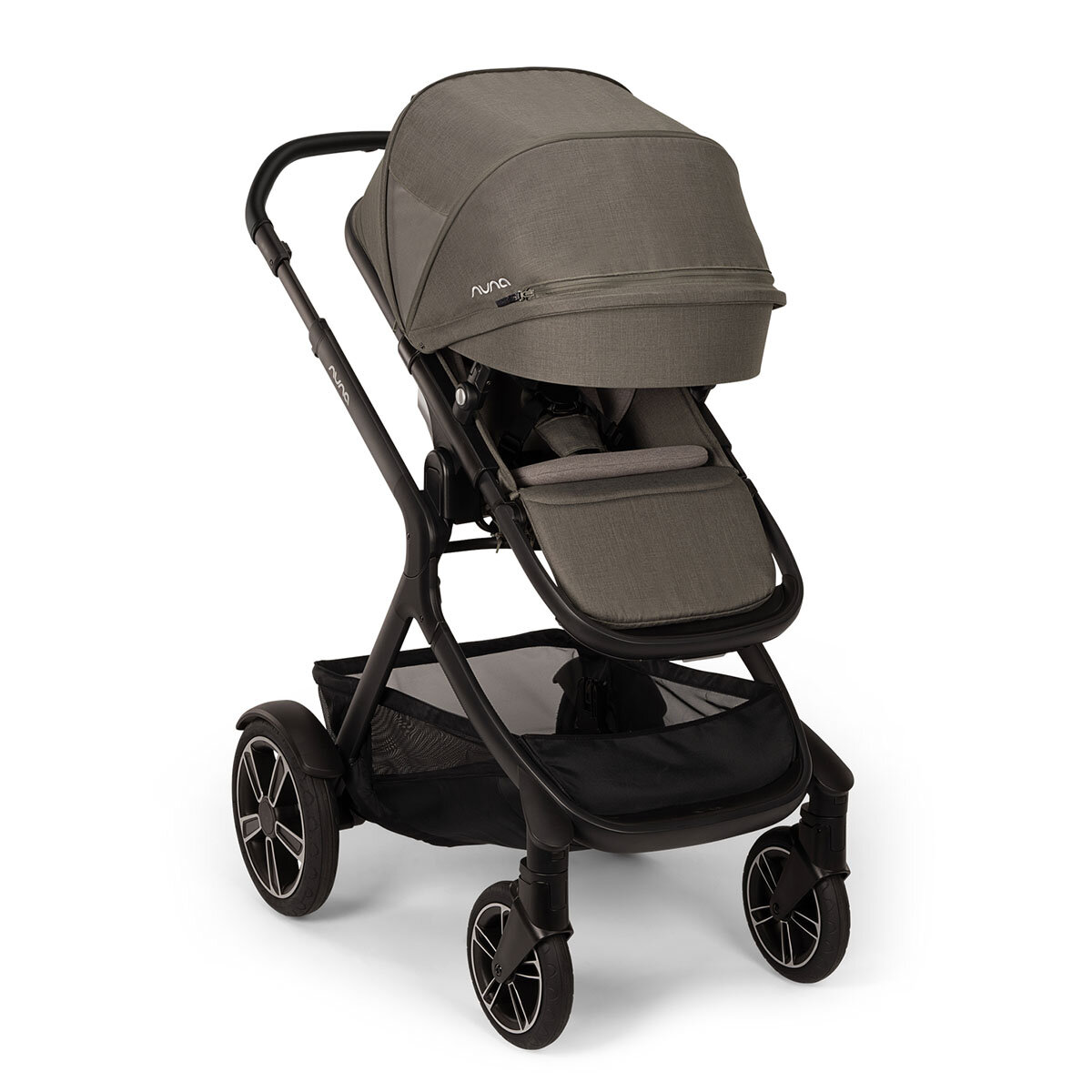 Nuna Nuna DEMI™ next Kinderwagen Granite 3in1 Set inkl. faltbare Babywanne und Babyschale Pipa Next i-Size Caviar/Handle Chocolate Kollektion 2024