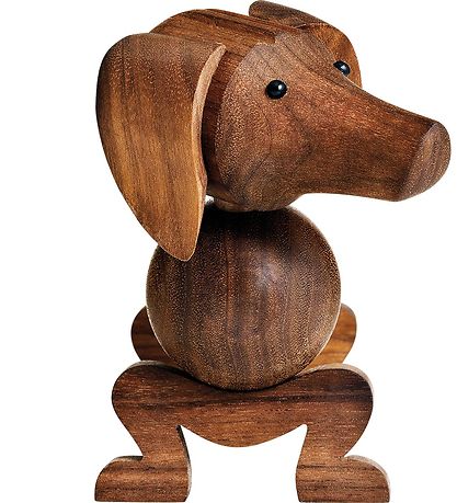 Kay Bojesen Holzfigur - Dackel - 18 cm - Walnuss