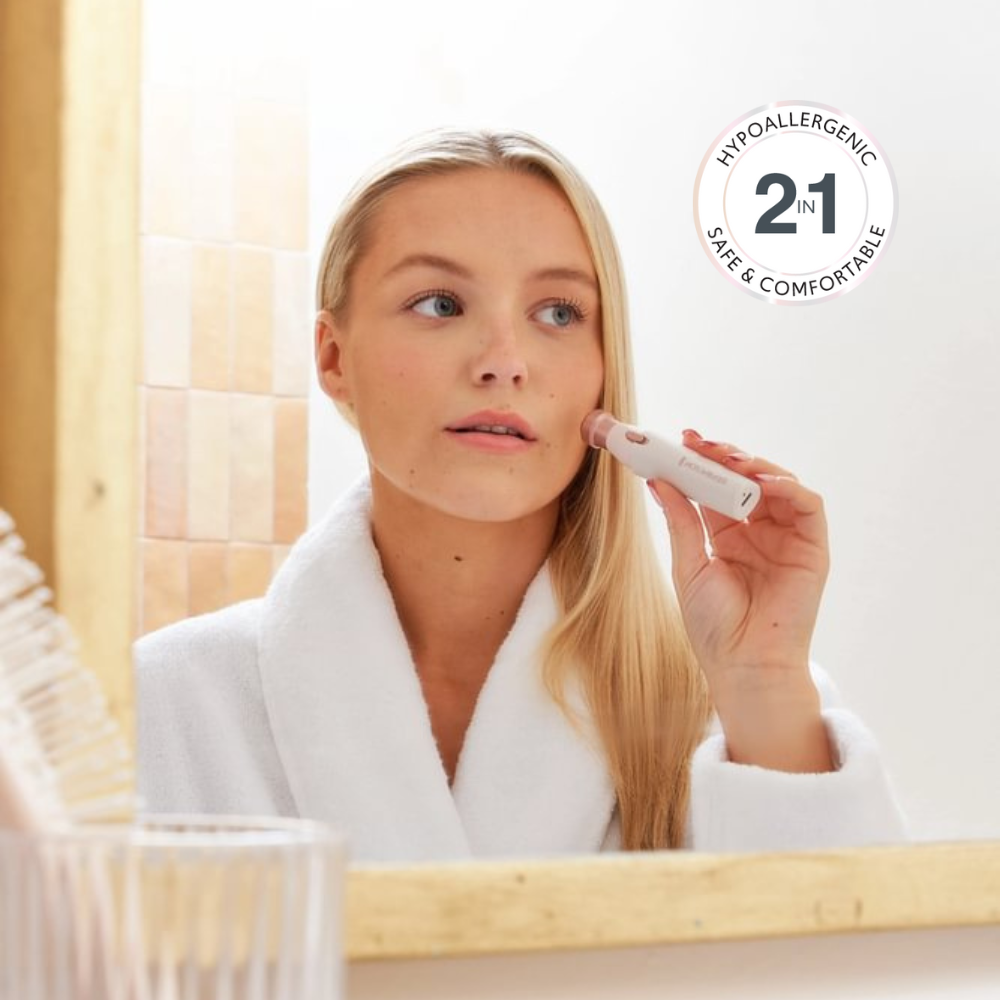 BareMe™ Gezichtshaarverwijderaar, 2-in-1