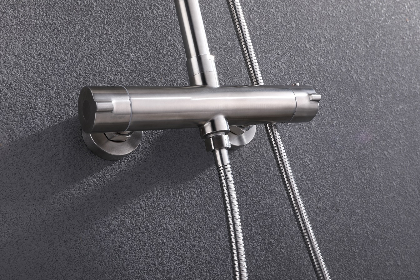Lambini Designs Robust thermostatische opbouw regendouche 25cm RVS