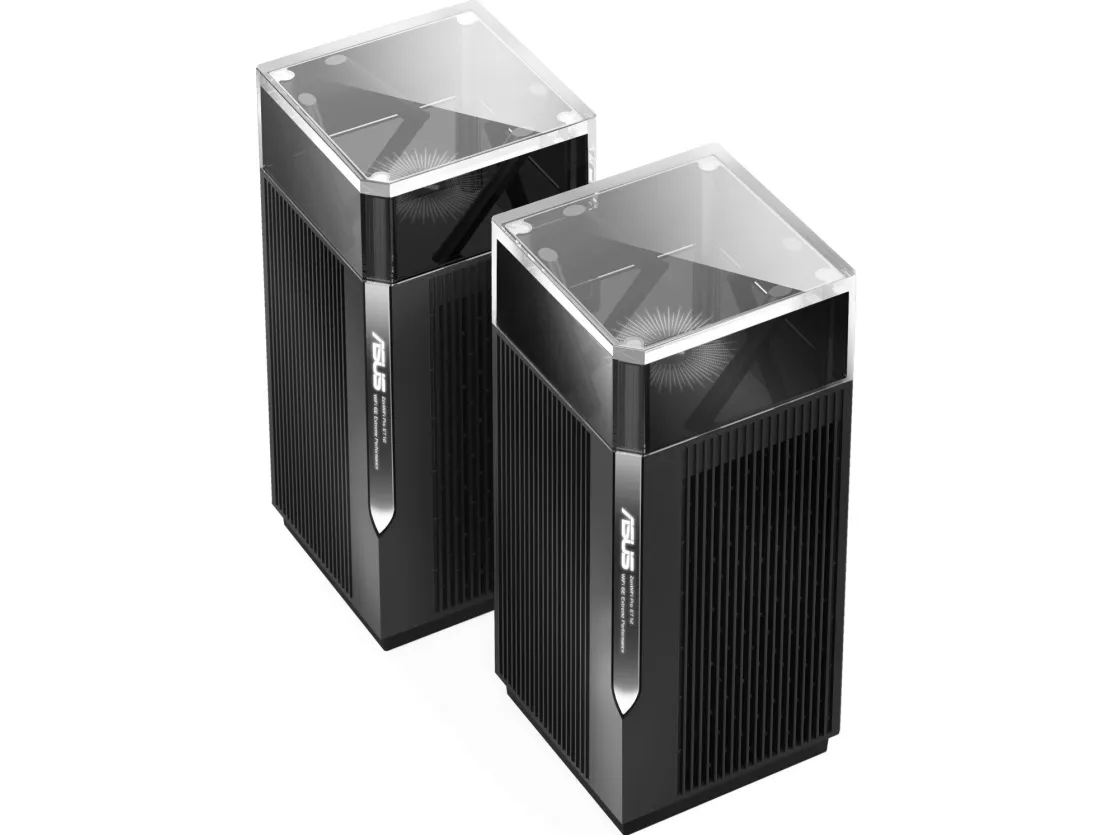 ASUS ZenWiFi Pro ET12 - 2-Pack - Wi-Fi-system (2 routere) - op til 6000 sq.ft - mesh - GigE, 2.5 GigE - Wi-Fi 6E - Multi-Band