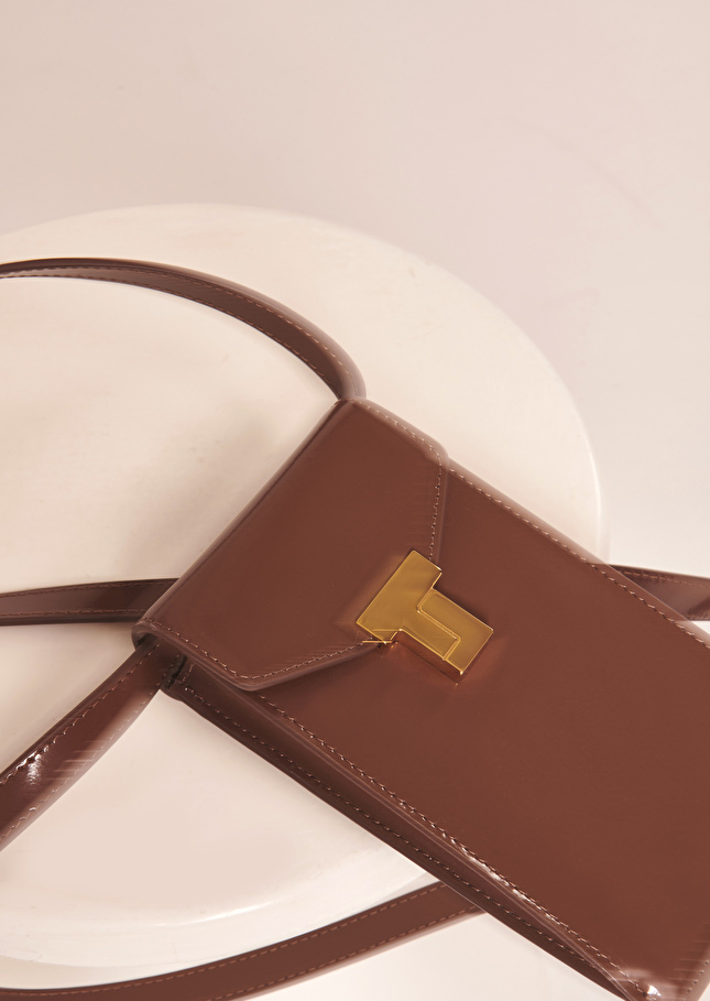 Pochette 8 Bistaupe en cuir