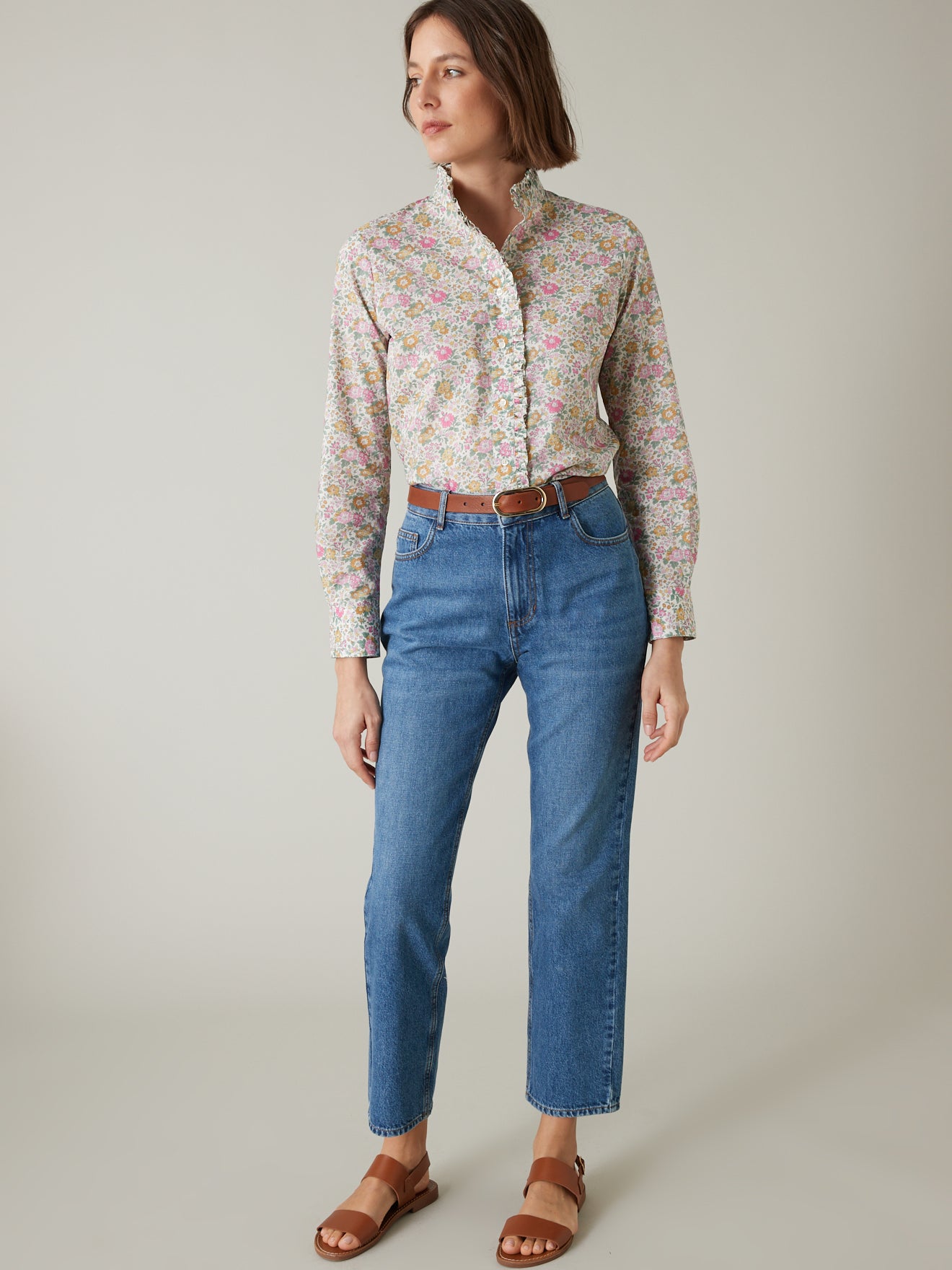 Chemise col froufrou femme tissu Liberty - Limited Collection