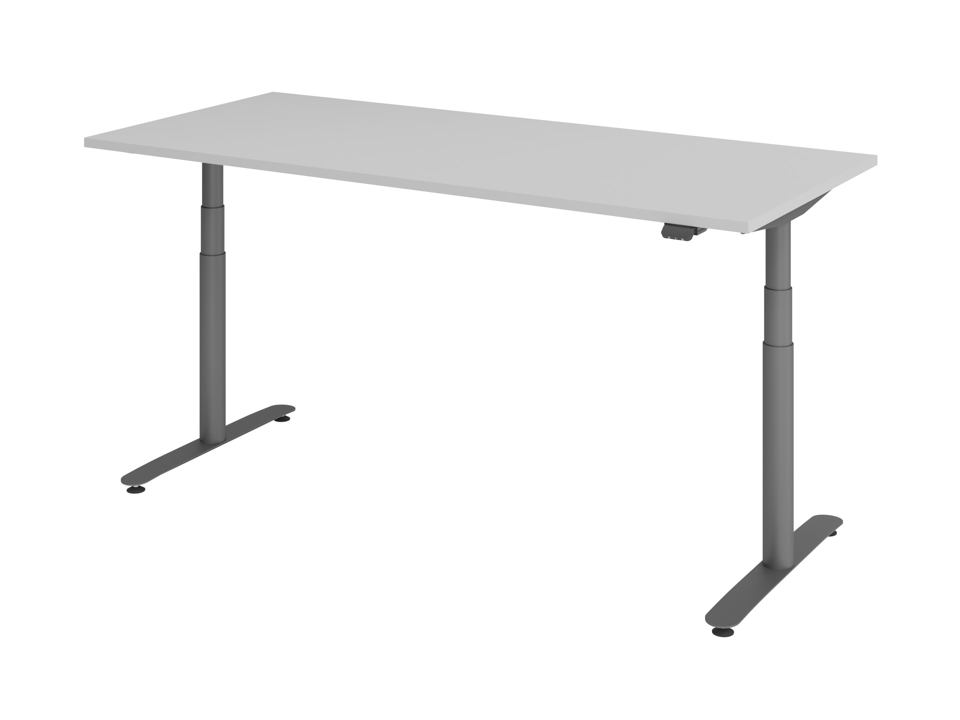 Höhenverstellbarer Schreibtisch 180 x 80 cm Grau/ Graphit
