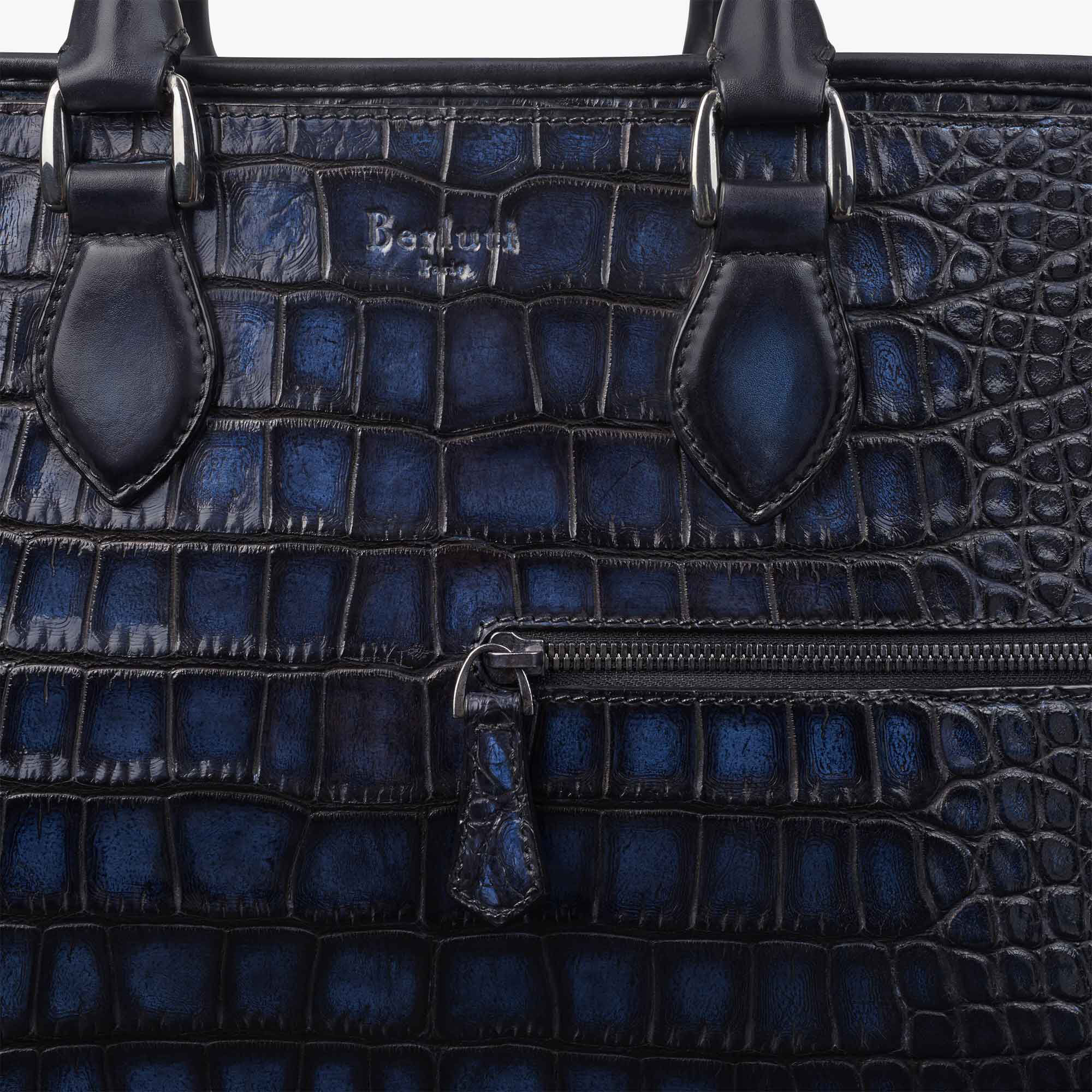 Cartable Un Jour Mini En Cuir d'Alligator