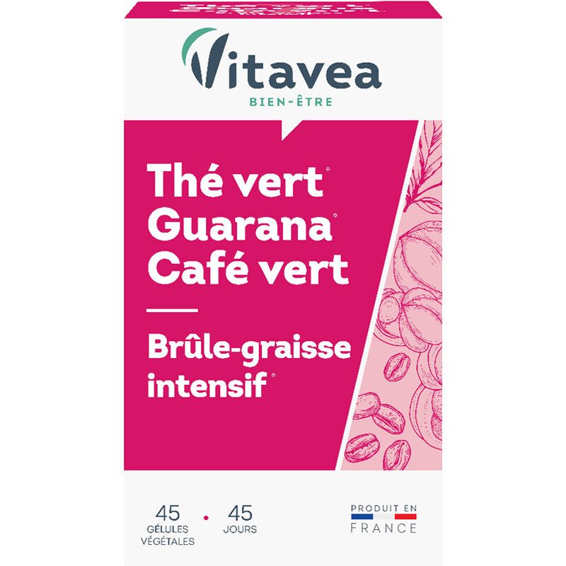 Cure brûle-graisse intensif - Thé vert, guarana & café vert - 3 x 45 jours