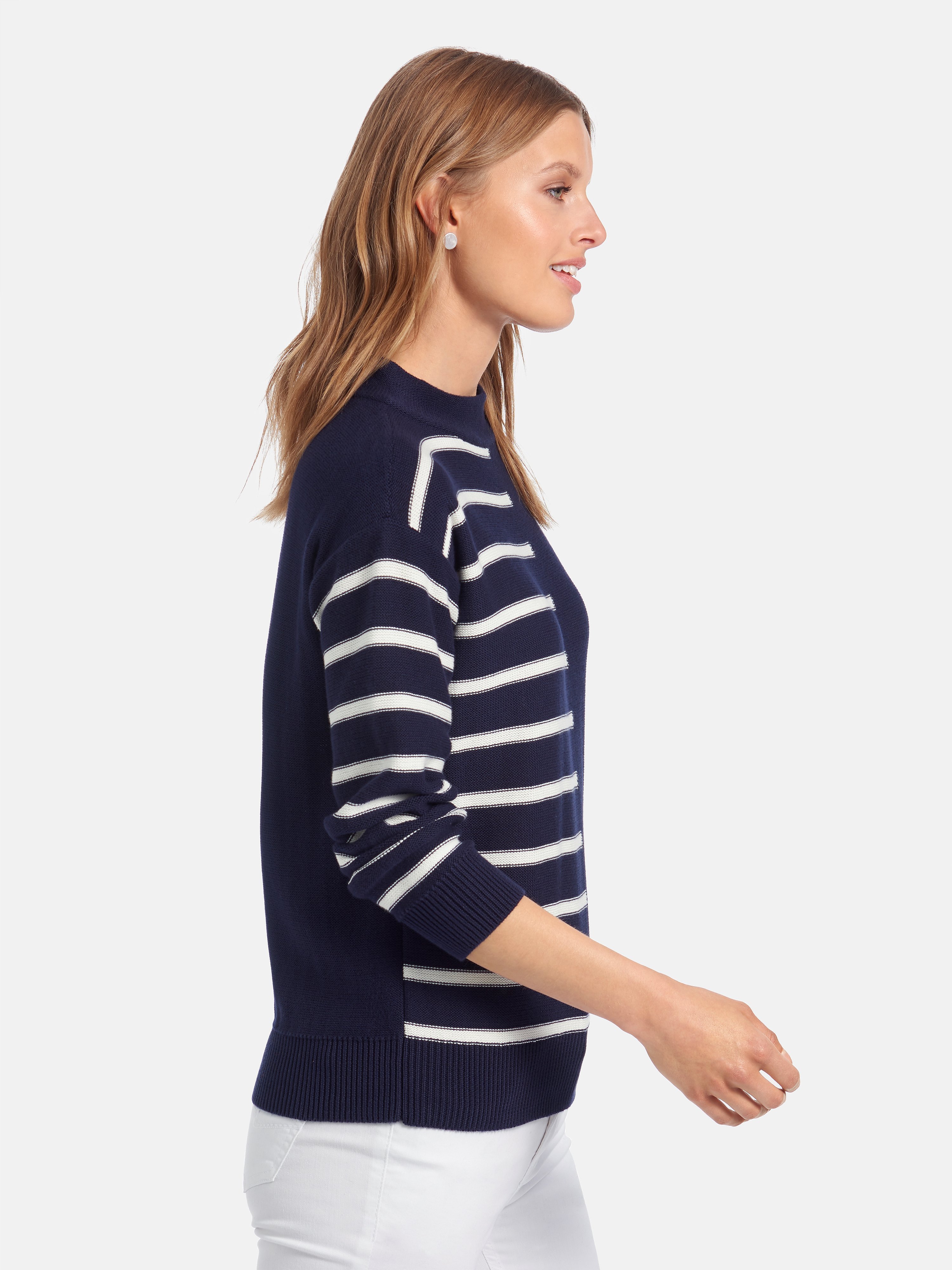 Pullover mit Stehbundkragen