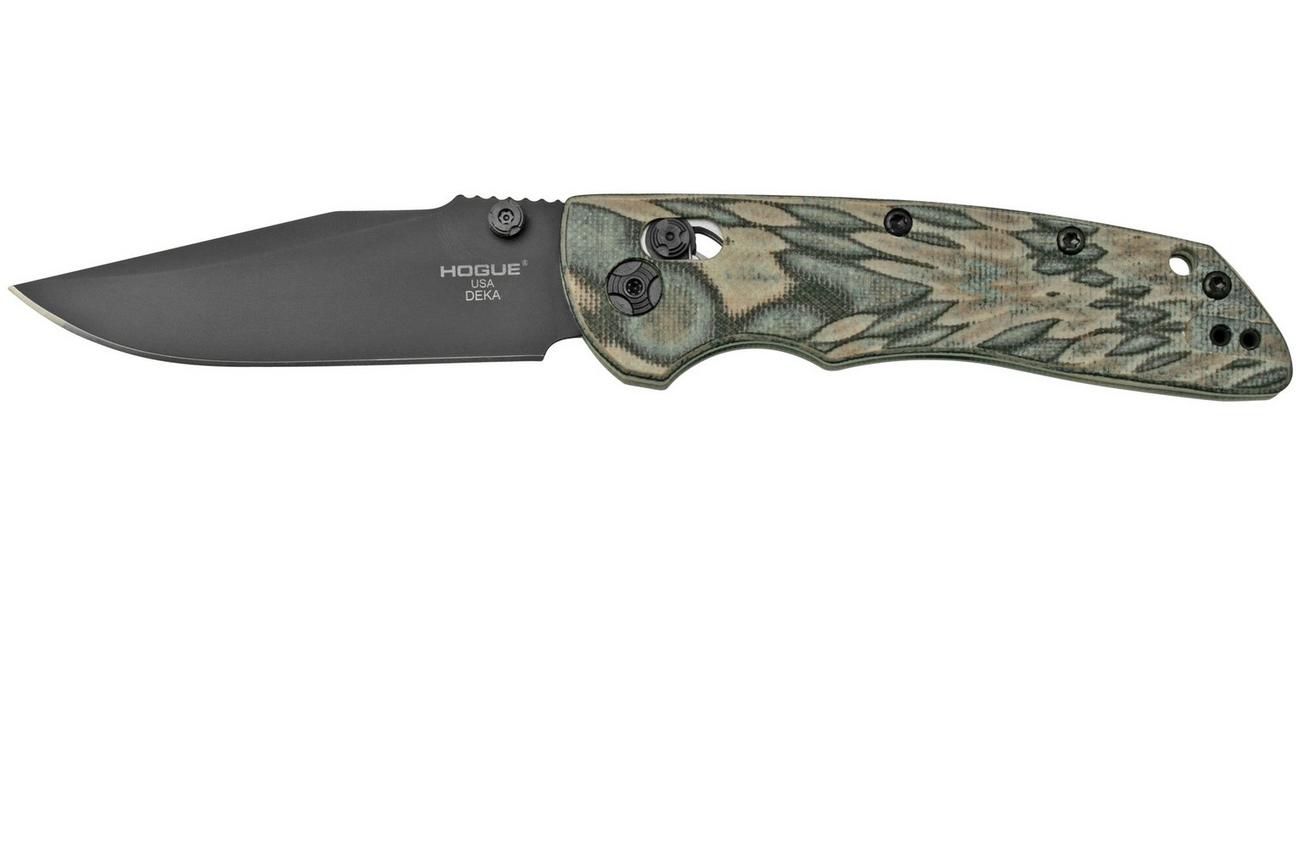 Hogue Deka 24277, CPM 20CV Black Clippoint G-Mascus Dark Earth, zakmes