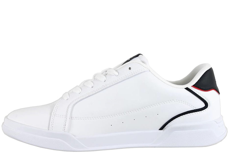 TOMMY HILFIGER LO CUP LTH DETAIL - HVID SNEAKERS