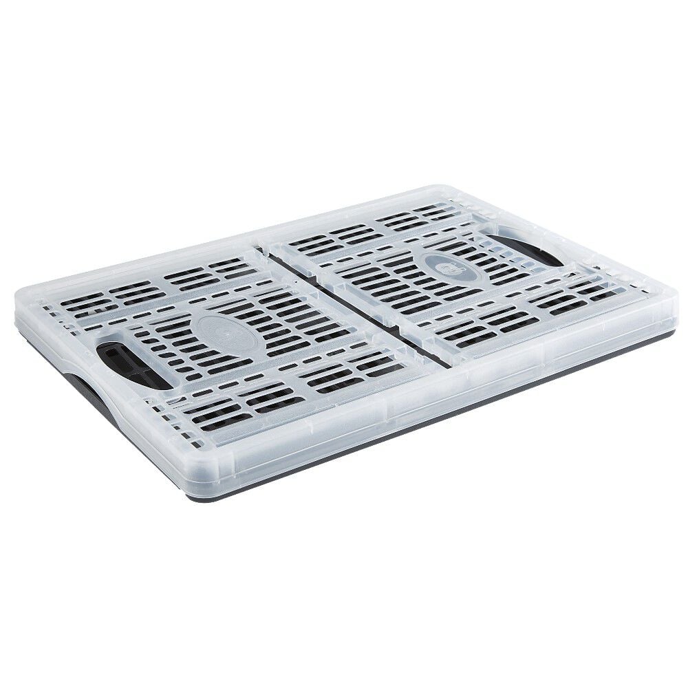 Casier pliant noir et blanc transparent 32 L