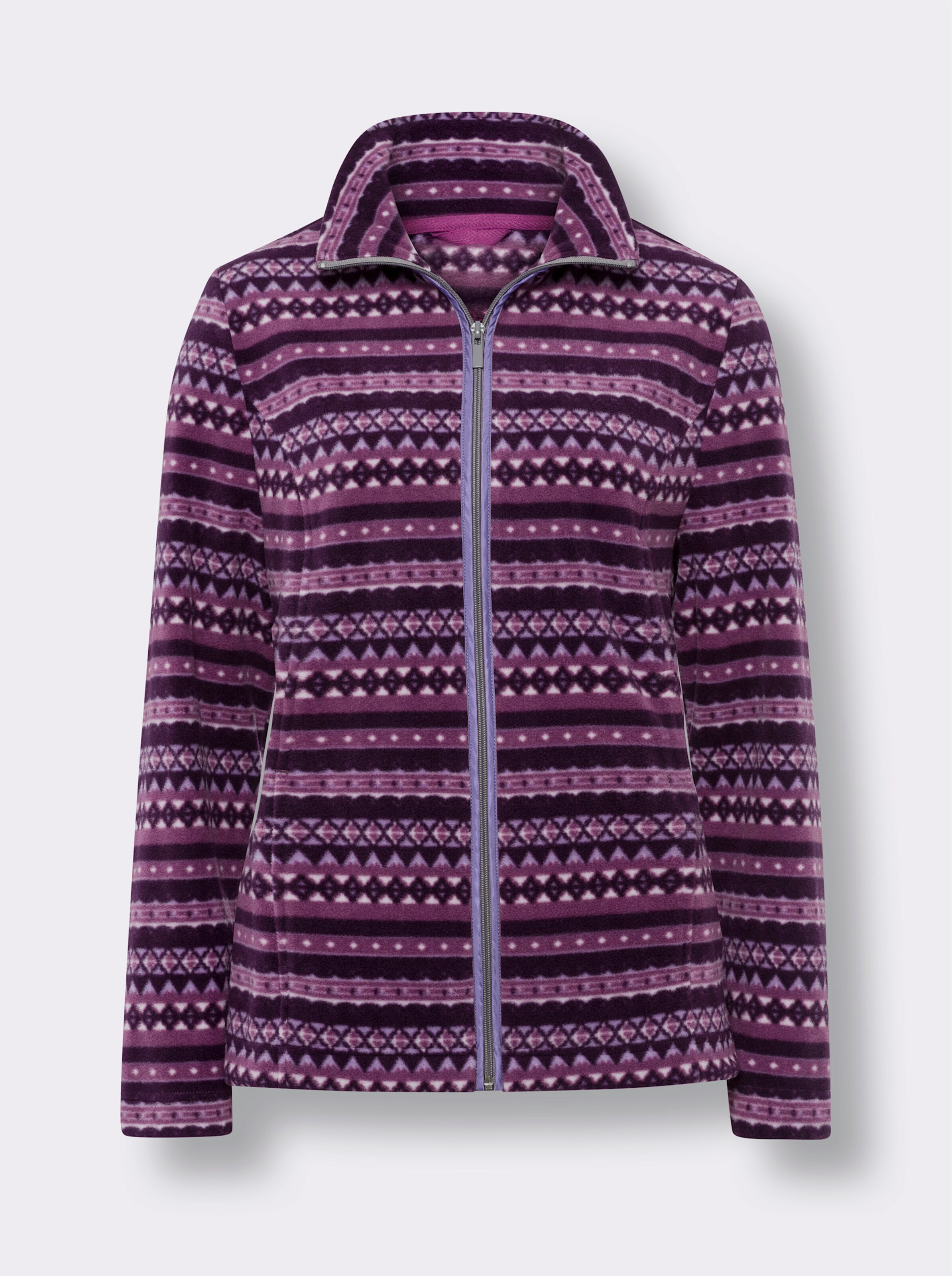 Fleecejacke mit wärmendem Stehkragen
