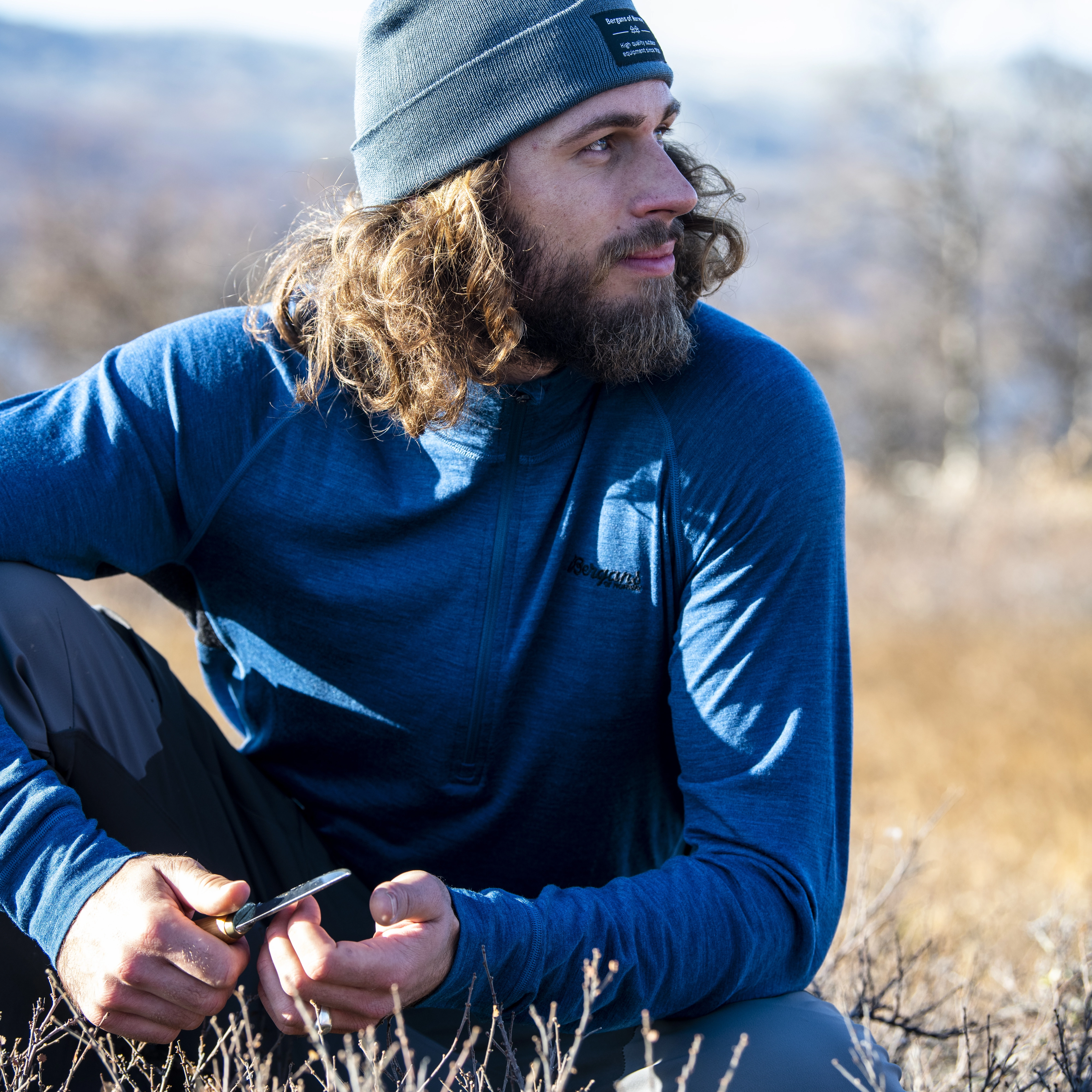 Inner:Pure Half Zip Orion Blue