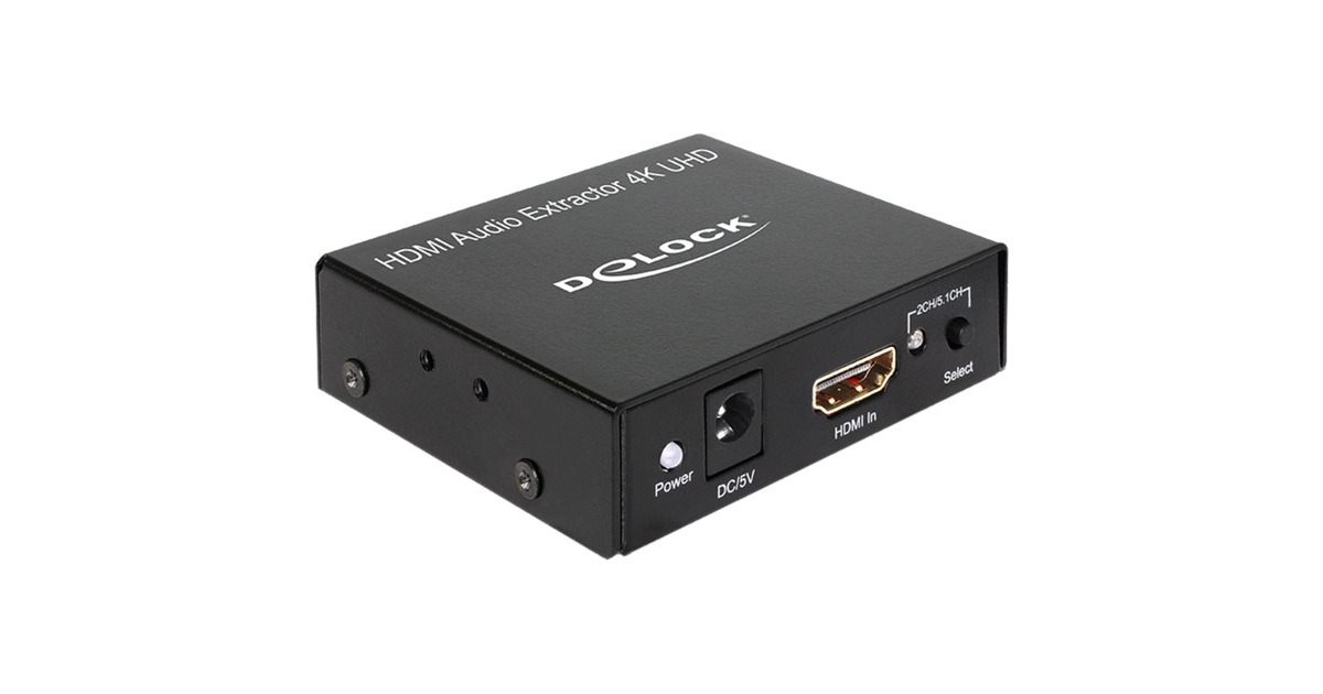 DeLOCKHDMI Audio Extractor 4K adapter  (Zwart)