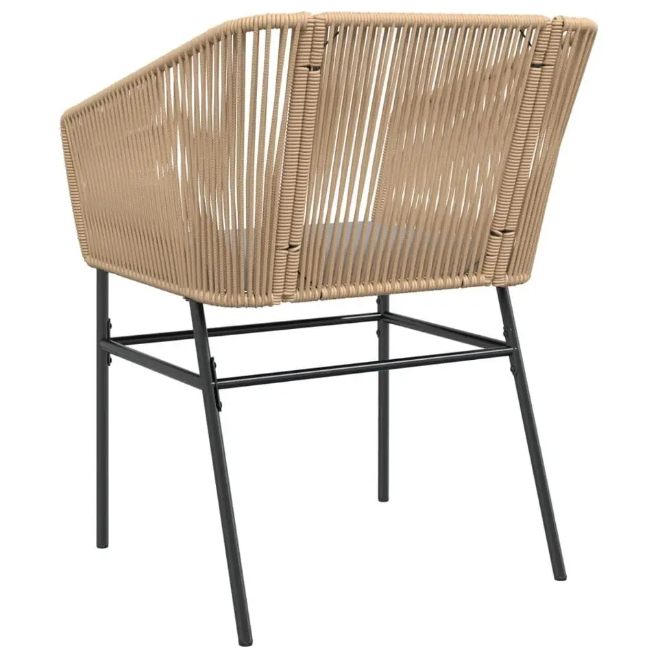 vidaXL - Tuinstoelen -Kussens - Bruin - Poly rattan - 2 stuks