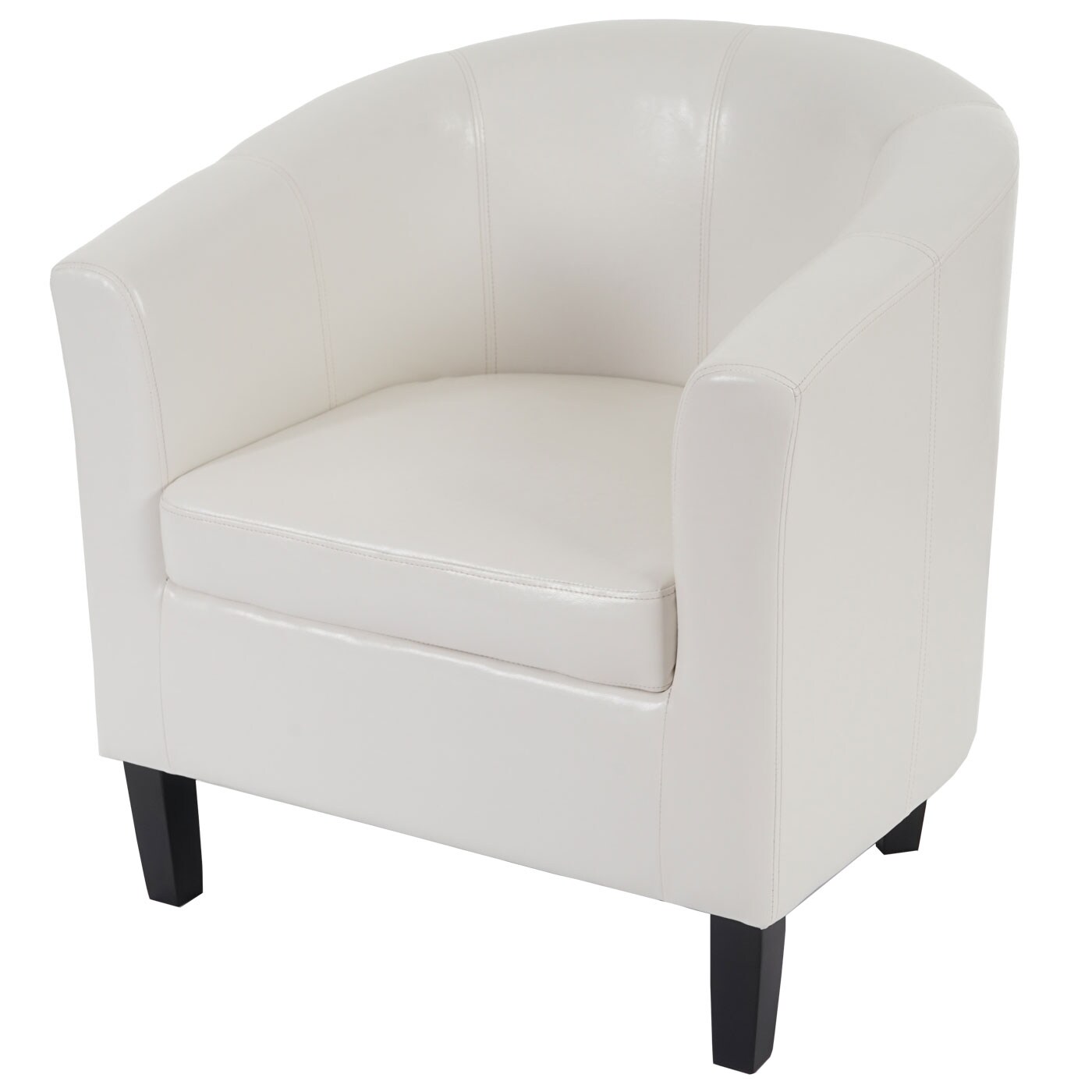 Sessel Stafford H379, Loungesessel Clubsessel, Kunstleder ~ weiß