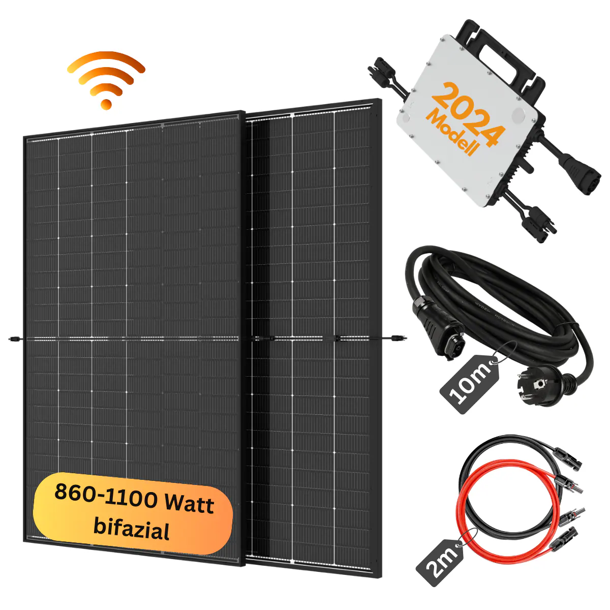MyBasic Balkonkraftwerk 880+ Watt – Premium transparent Variante