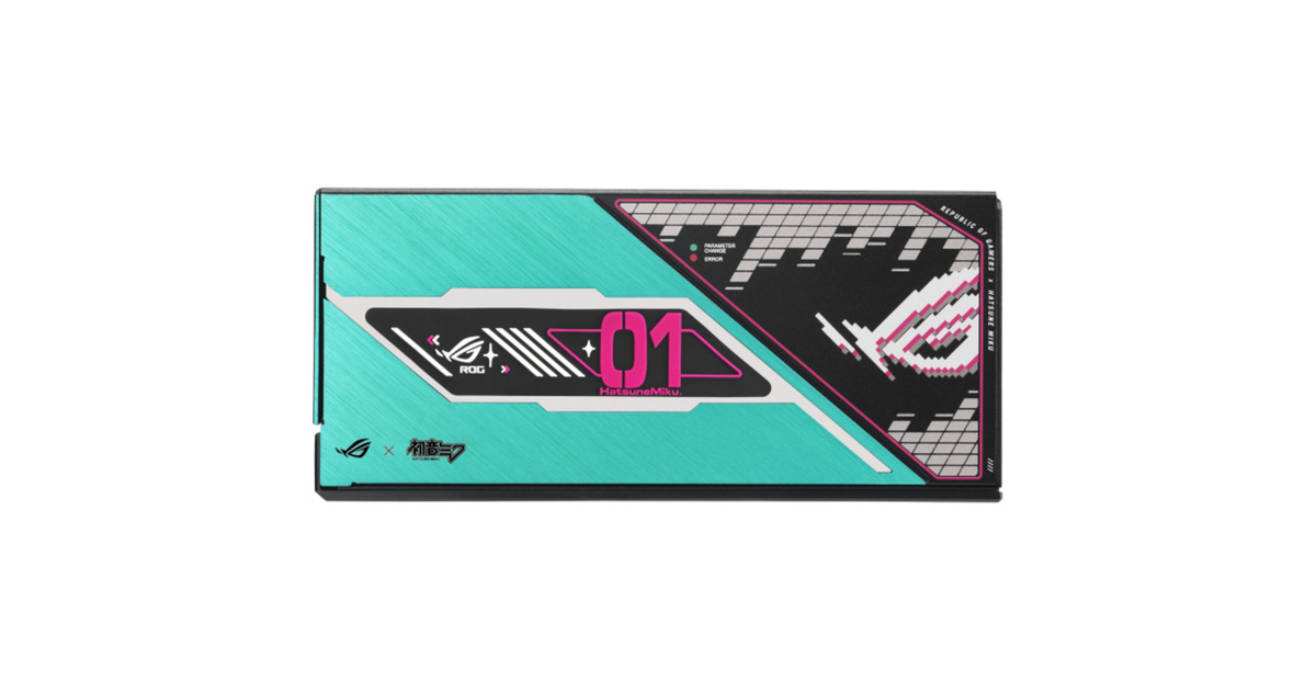 ASUSROG Thor Platinum III Hatsune Miku Edition modulaire 1200 watt voeding   (Zwart, 1x 12V-2x6, 4x PCIe)