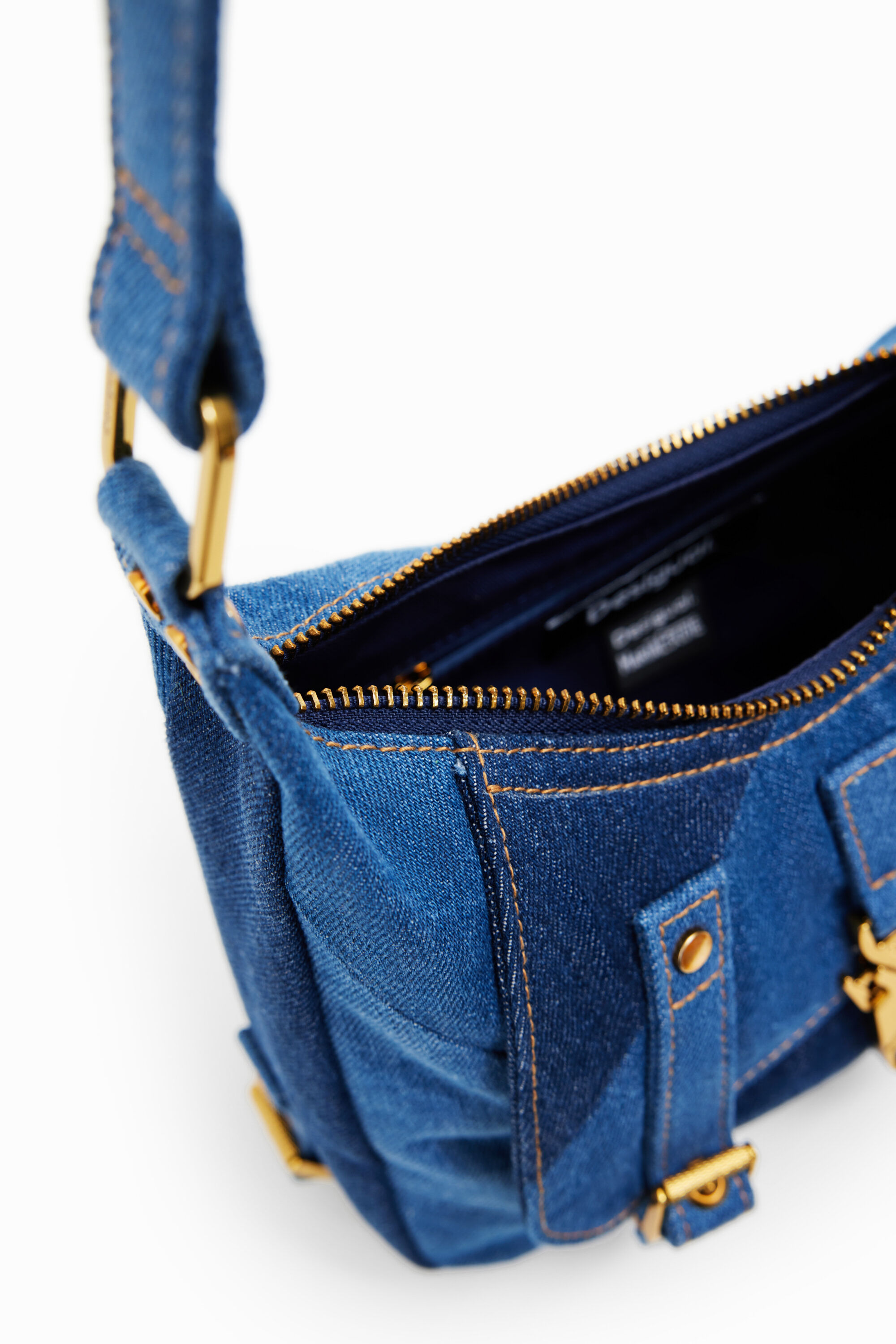Bolsa jeans María Escoté com patch
