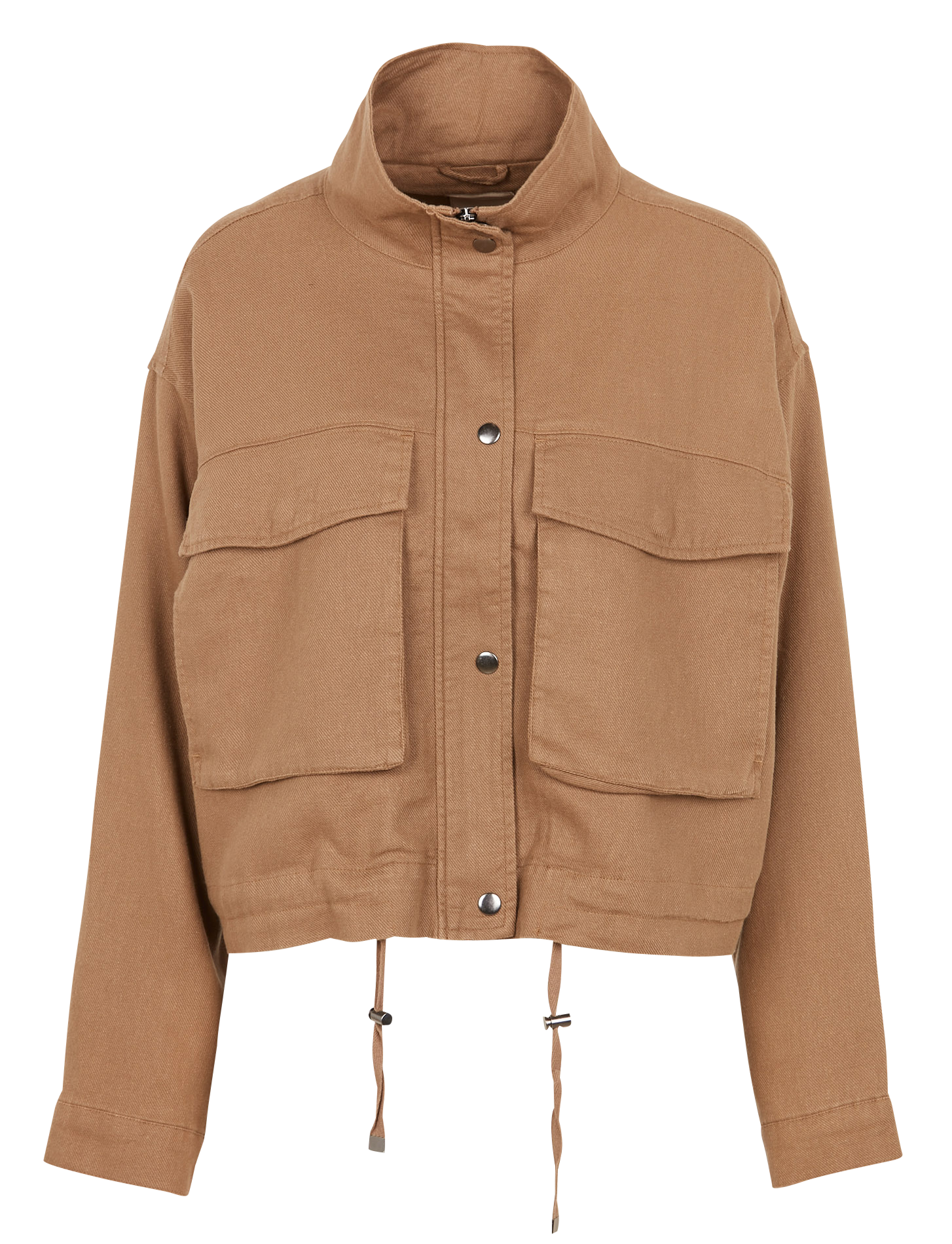 ELOUISE - Veste col montant ample | Marron