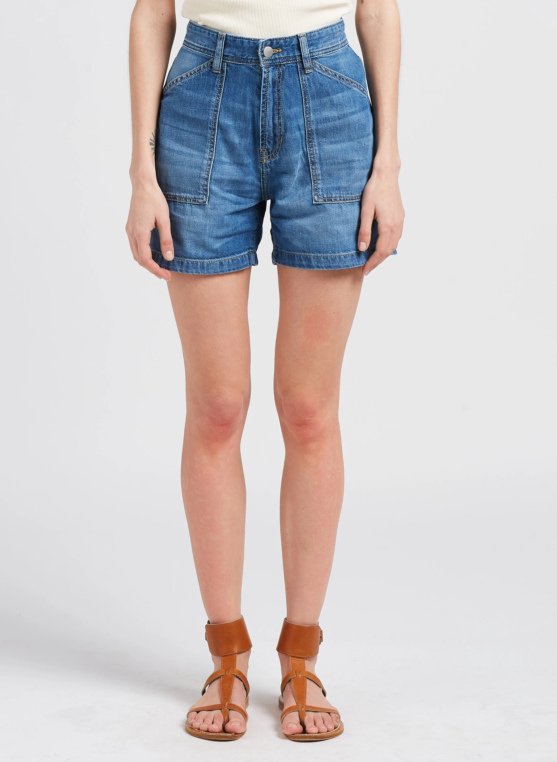 MARY - Short en jean| Bleu