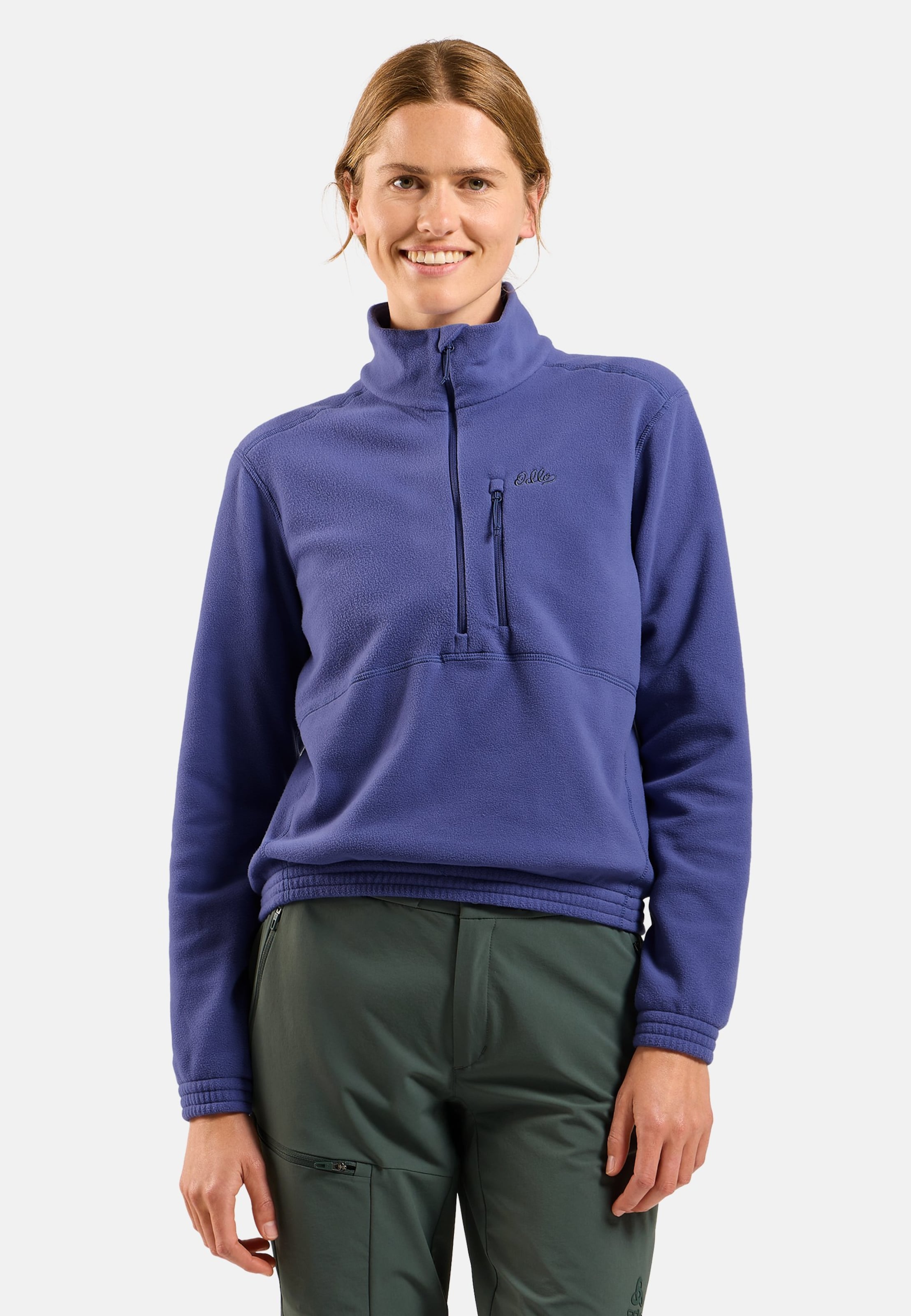 Klassischer Essentials Multisport Mid Layer aus Fleece mit Halbreissverschluss in Skipper Blue