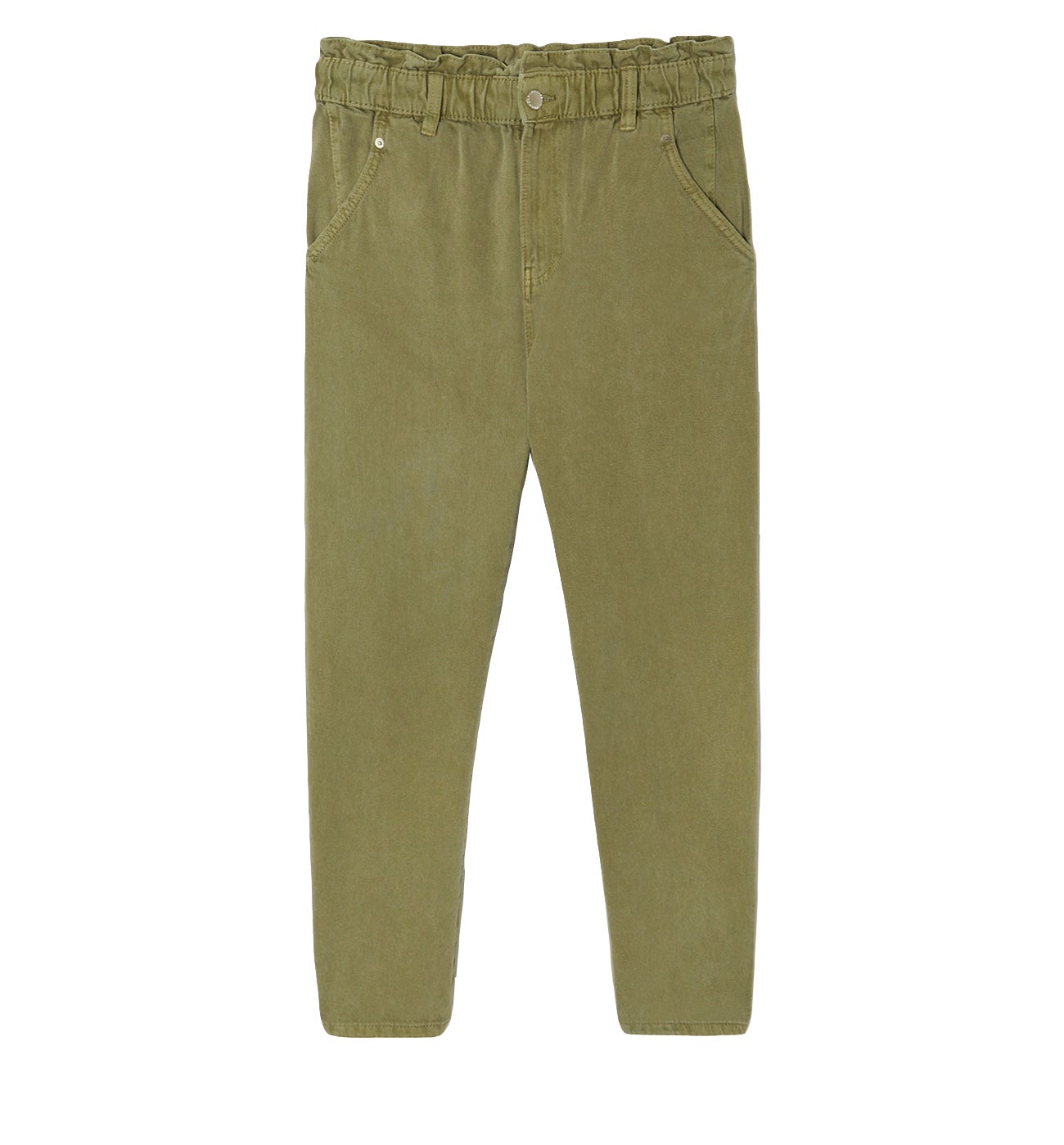 Jean ballon taille haute - Kaki