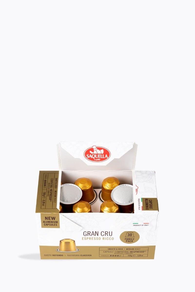 Saquella Gran Cru Espresso Ricco 30 Kapseln Nespresso® kompatibel