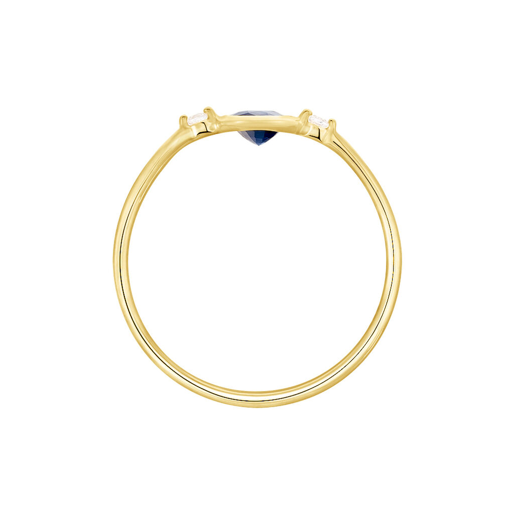 Bague Jahyna Or Jaune Saphir Et Diamant