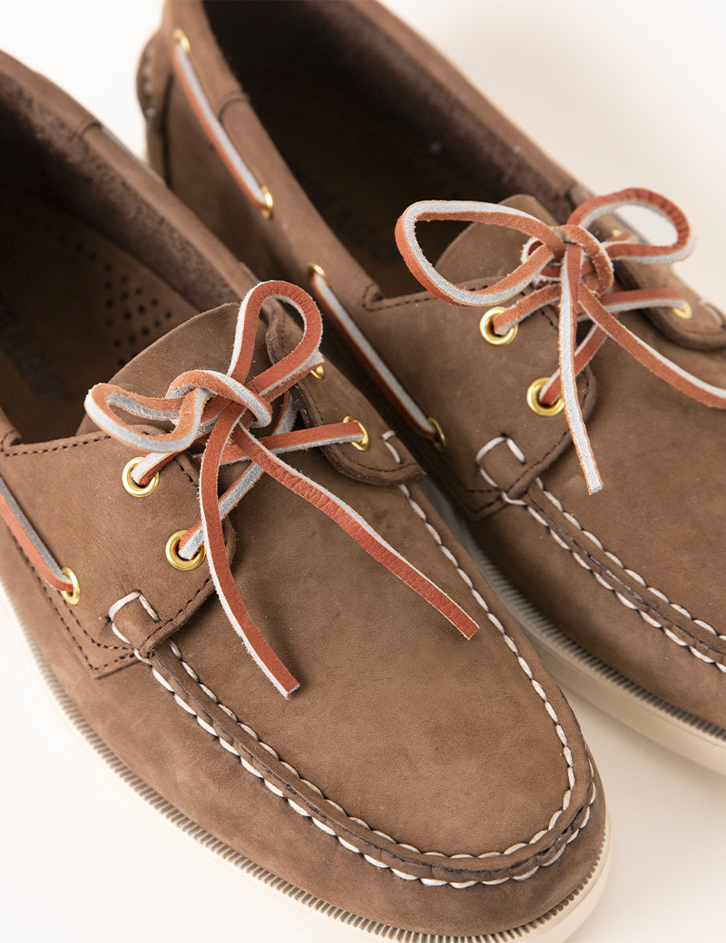 SEBAGO CHAUSSURES DOSKSIDES PORTLAND NUBUCK MARRON