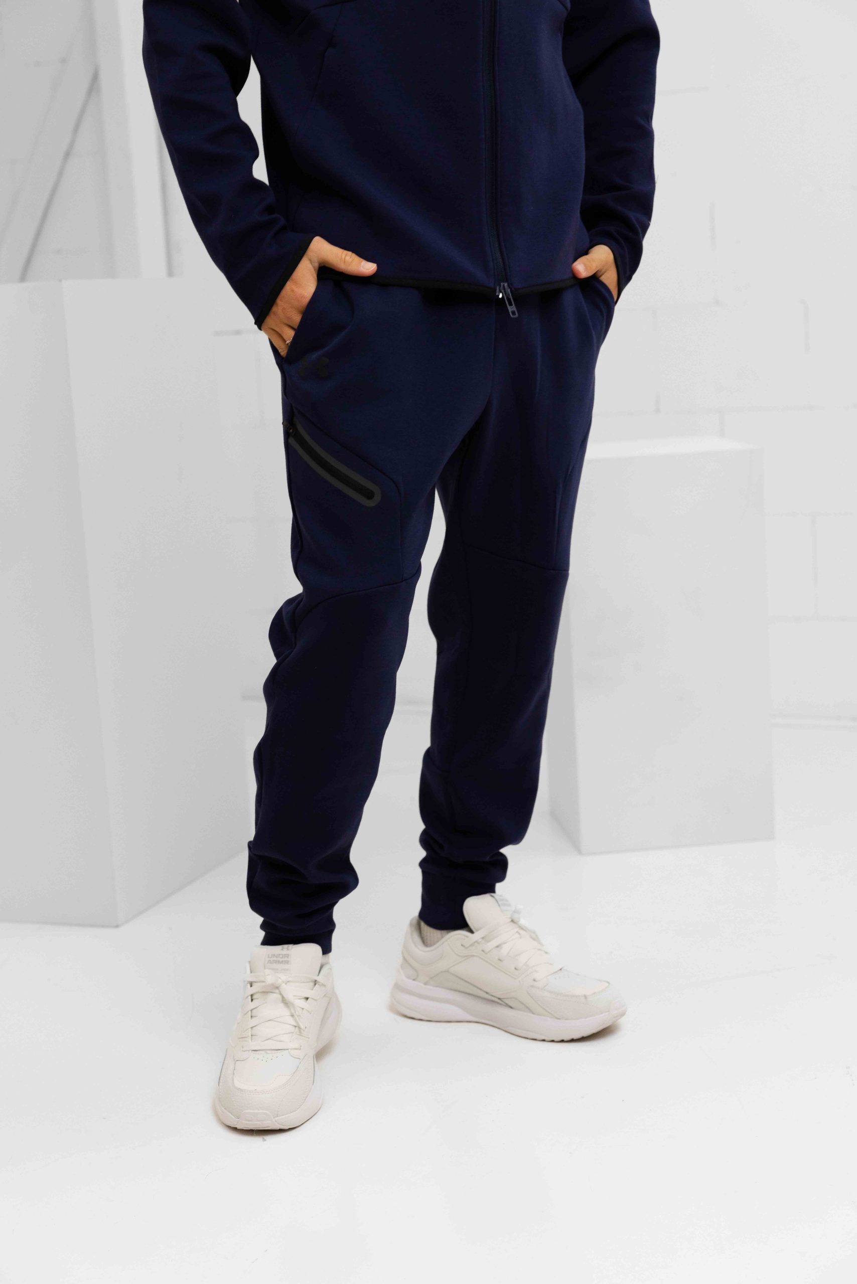 Under Armour Unstoppable Fleece Trainingspak Heren Donkerblauw
