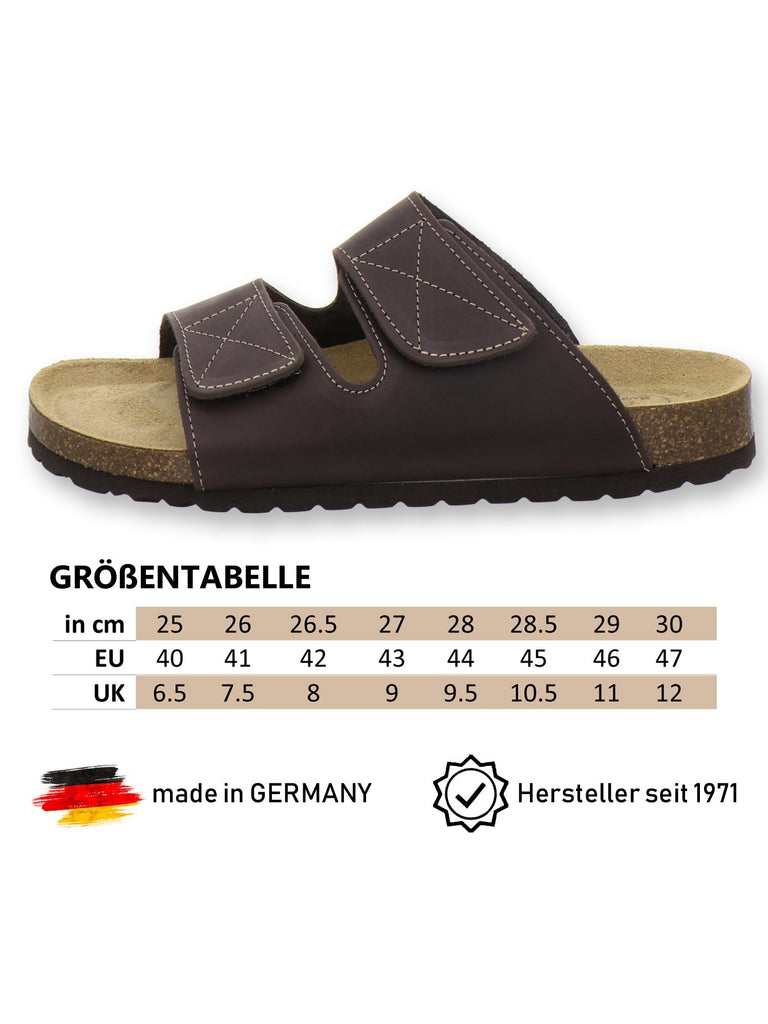 Hausschuhe Herren Leder mocca