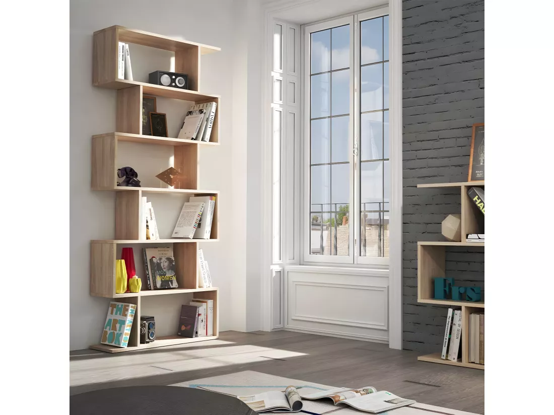 Bibliothèque avec 6 niveaux H192 cm - Athena
