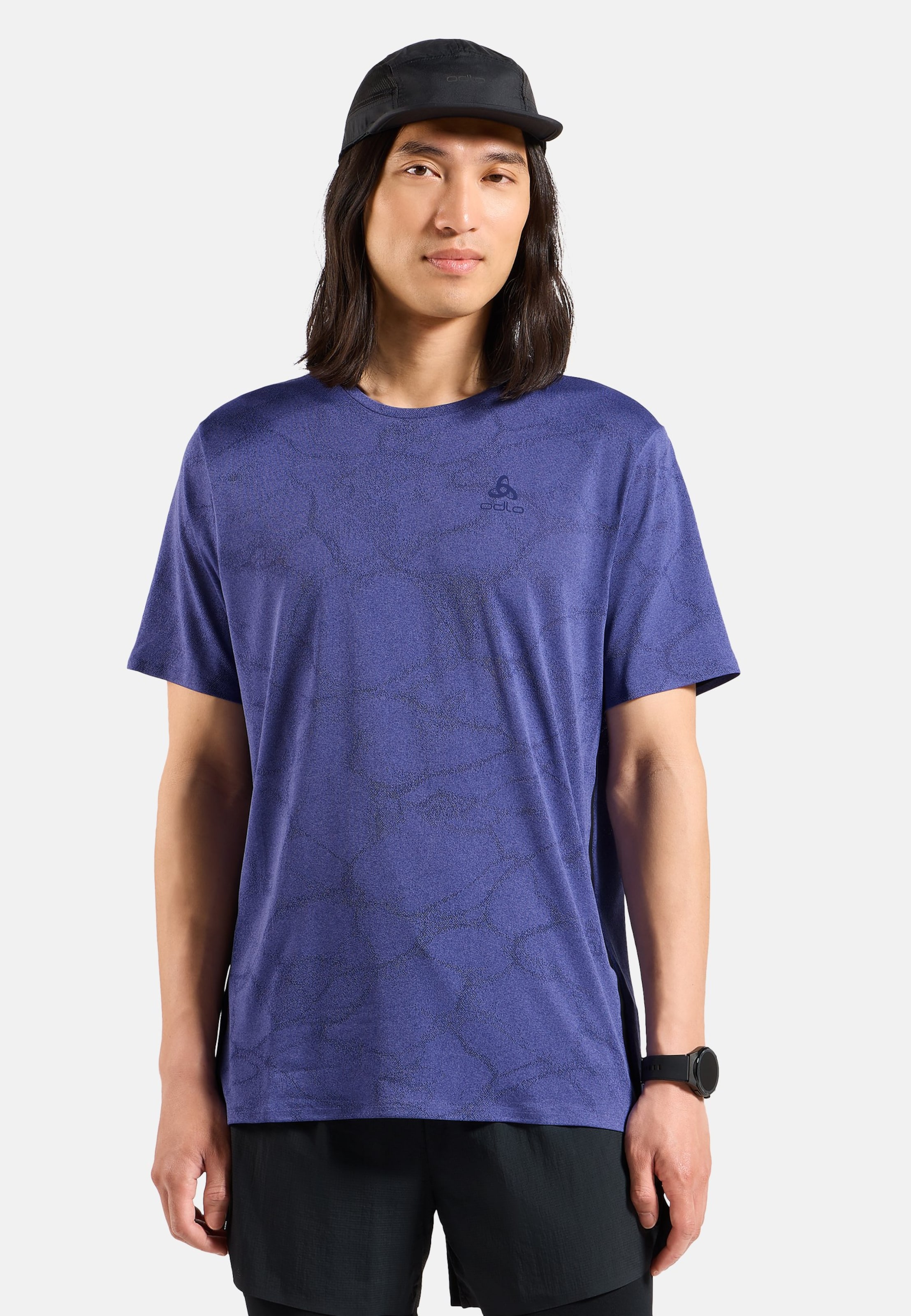 Zeroweight Engineered Chill-Tec Laufshirt in skipper blue melange