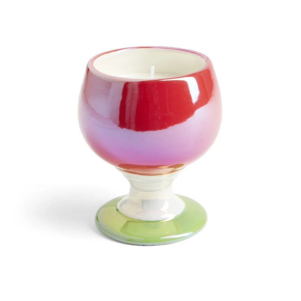 Bougie verre de vin bas céramique et verre 9H - 3 modèles