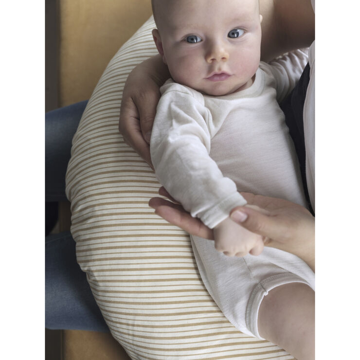 Fabelab Nursing Pillow Cover - Caramel Stripes Natural/caramel s