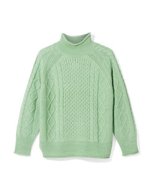 pull en maille femme Zelda vert clair