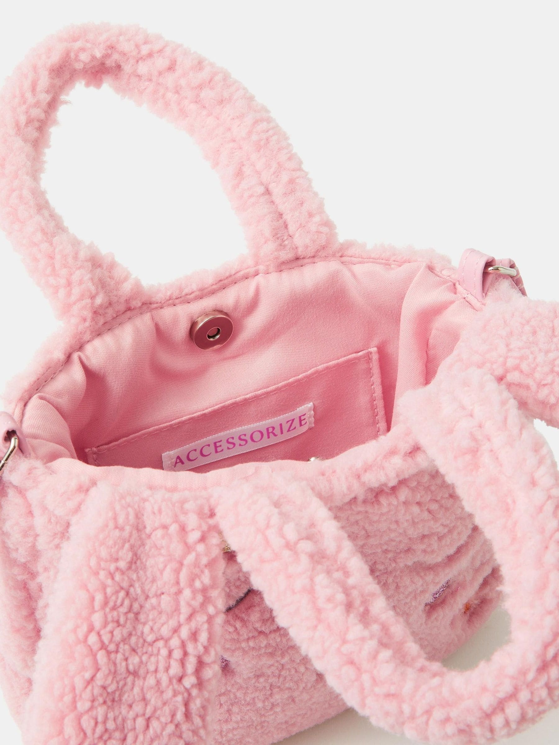 Angels By Accessorize Girls Borg Bunny Shopper Bag