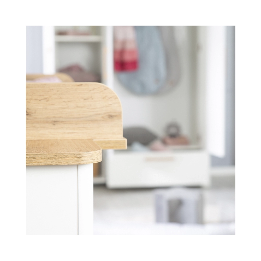 roba Wickelkommode Ava breit mit Wickelansatz weiss