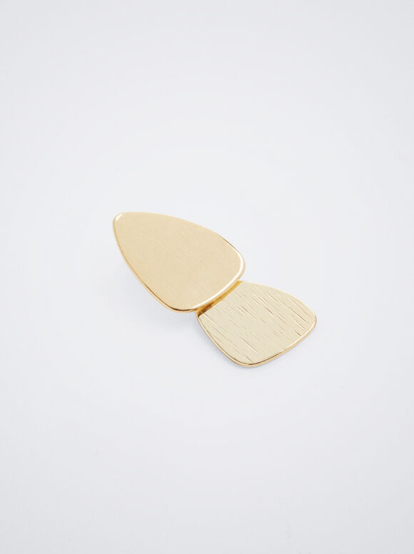 Brincos Metálicos Dourados - Dourado