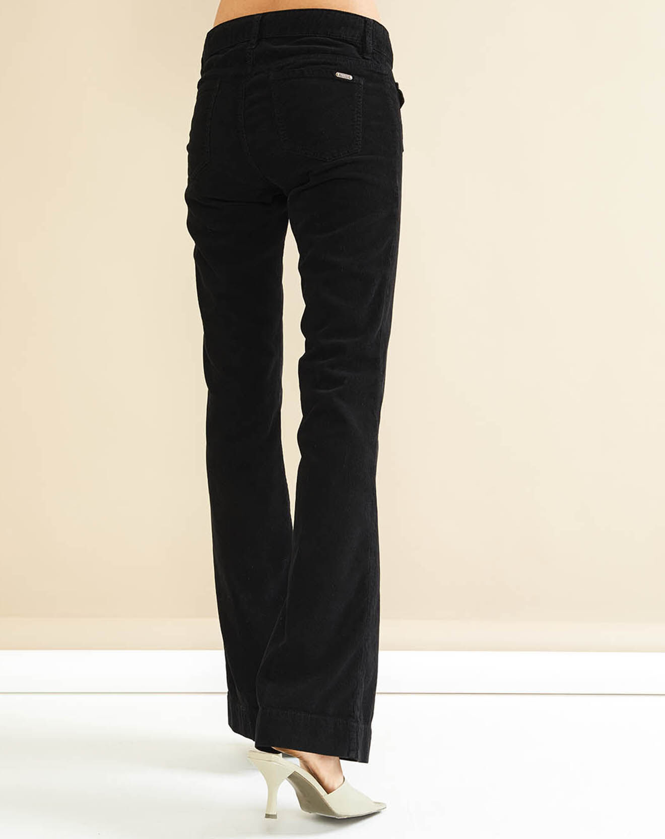 Acquaverde Pantalon en Velours côtelé  Aretha noir