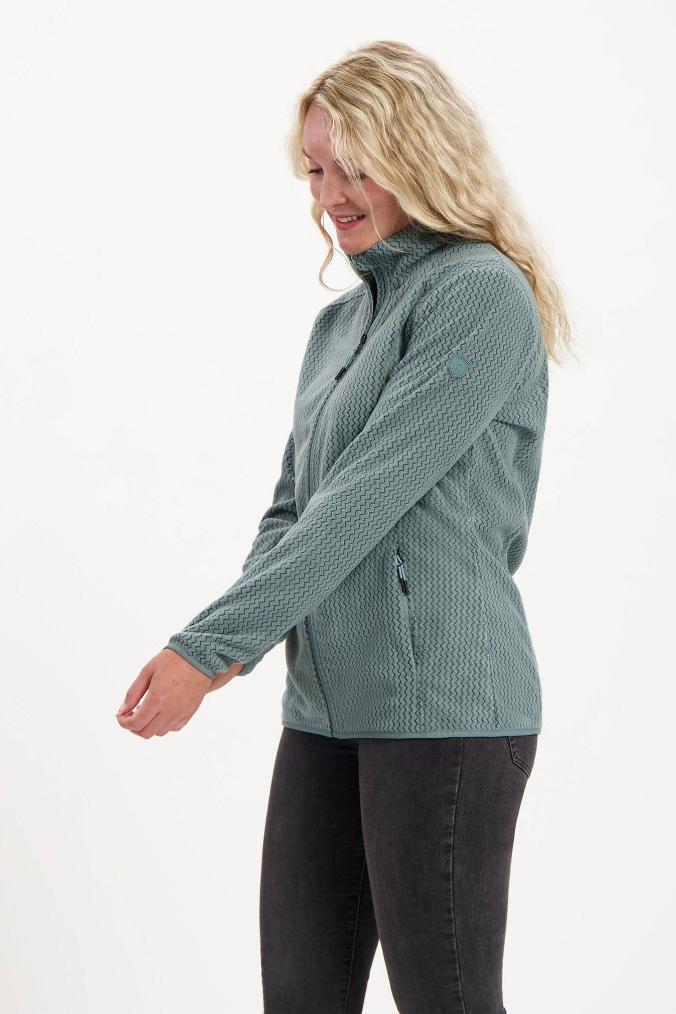 Kjelvik fleece vest Reva blauw