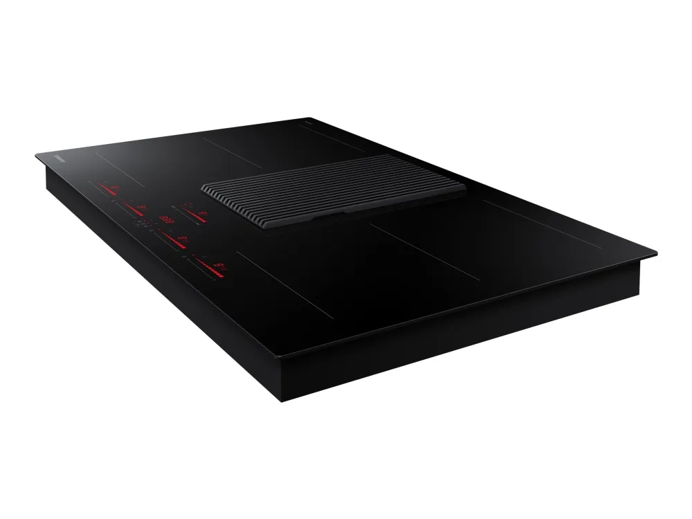 Samsung NZ84T9747VK - Induktions kogeplade - 4 plader - Niche - bredde: 80.7 cm - dybde: 49.2 cm - Klasse A  - sort med downdraft-udstødning