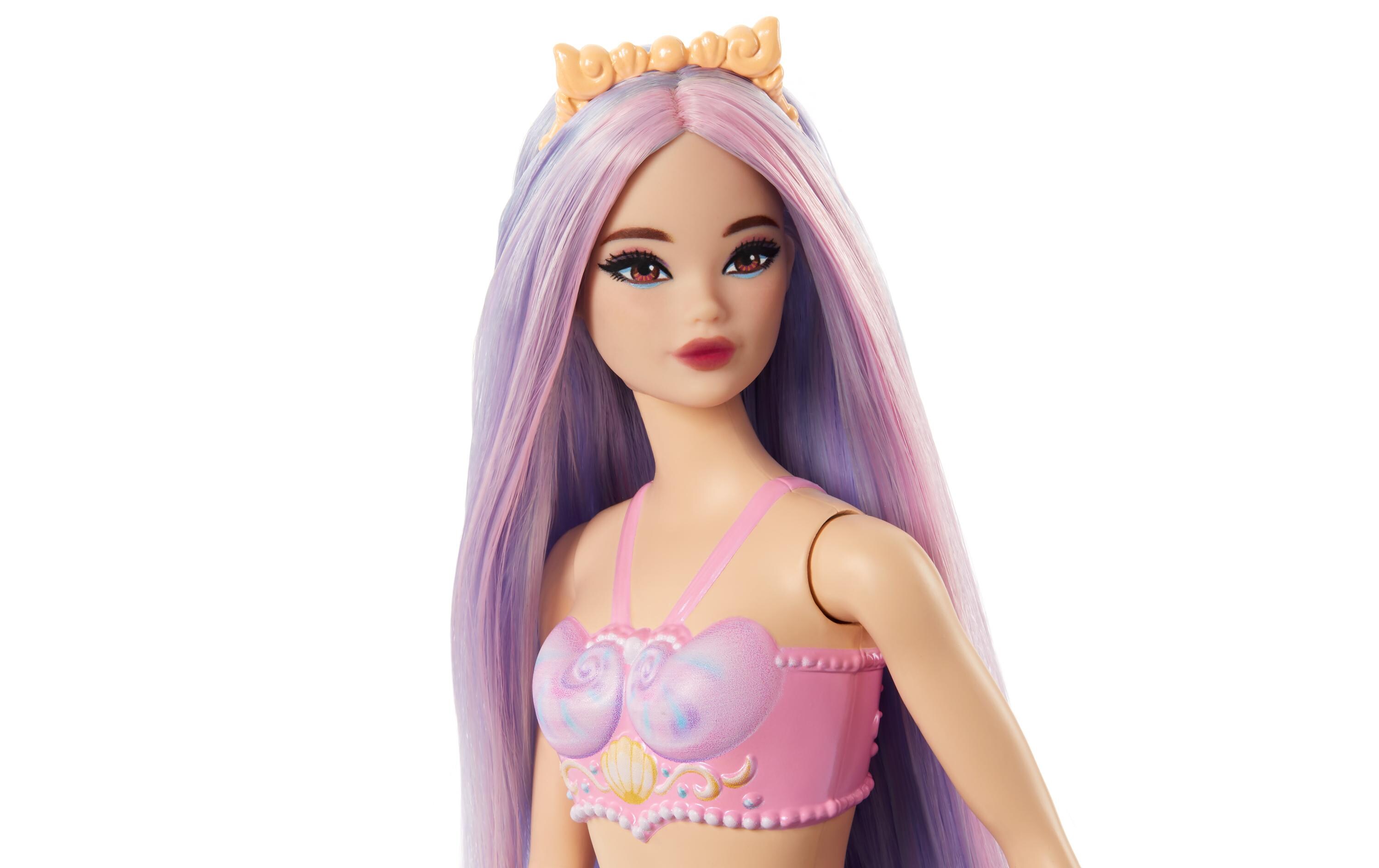 Puppe Barbie Meerjungfrau LilaMeerjungfrau-Puppe mit fliederfarbenem Haar