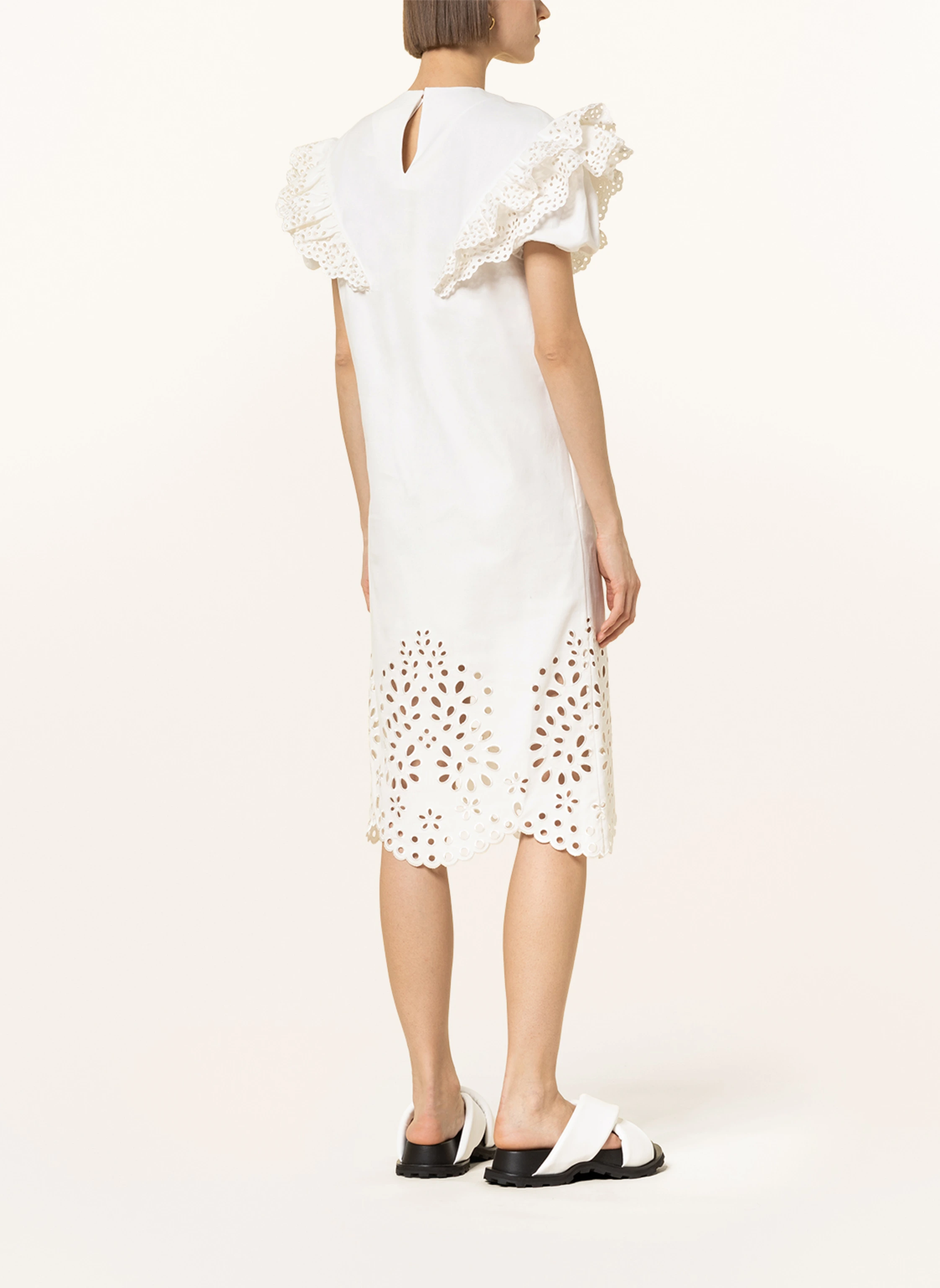 SPORTMAX Kleid BANDA mit Lochspitze und Rüschen