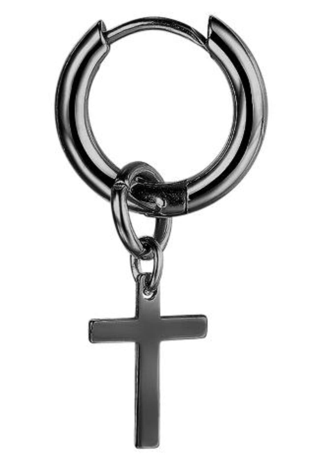 Firetti Single-Creole »Schmuck Geschenk Ohrschmuck einzeln Kreuz« Einhänger abnehmbar