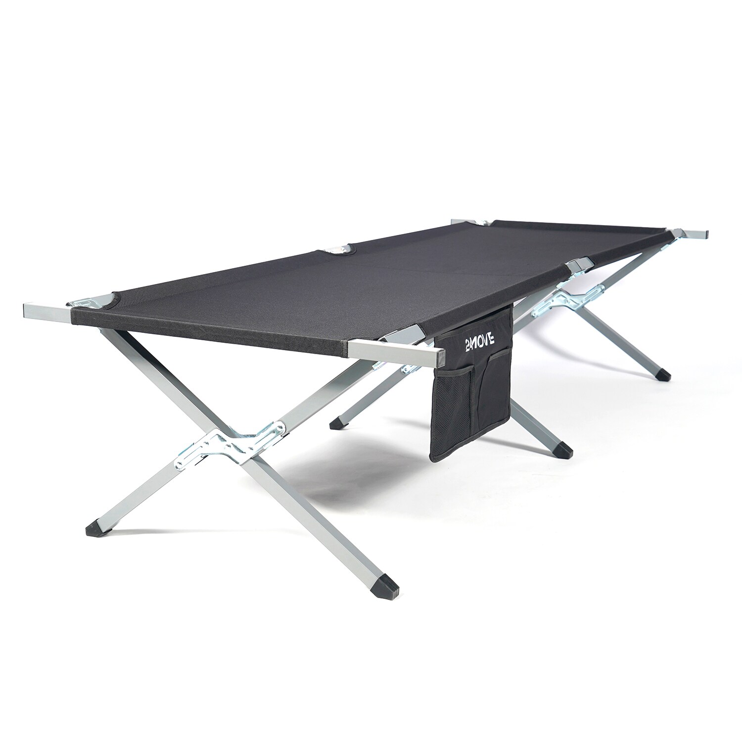 24MOVE® Feldbett Campingbett bis 180 kg In-und Outdoor Camping faltbar, inkl. Tragetasche für einfachen Transport
