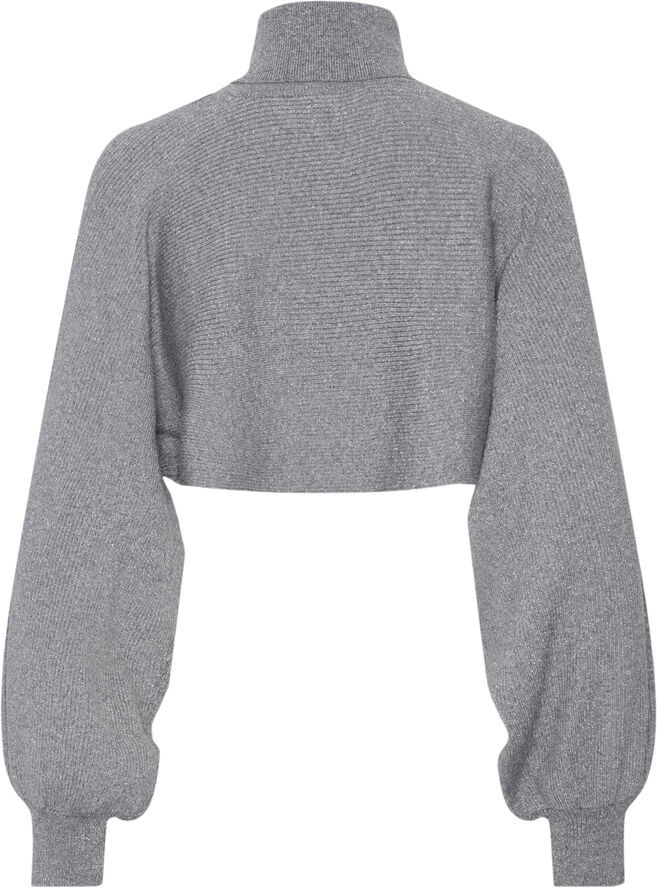 Pieces PCRUE LS ROLL NECK CROP ARM WARMER December sky/silver lurex