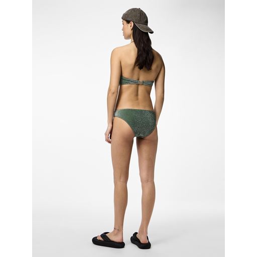 Pieces Bling Bikinitrusser, Dark Green, L